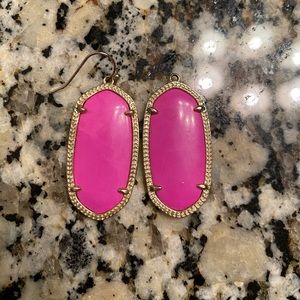 Kendra Scott earrings in hot pink